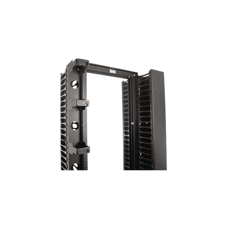 CHATSWORTH PRODUCTS CPI GLOBAL VERTICAL CABLE MANAGER, 7' H X 3.65" W - NARROW, BLACK 273715